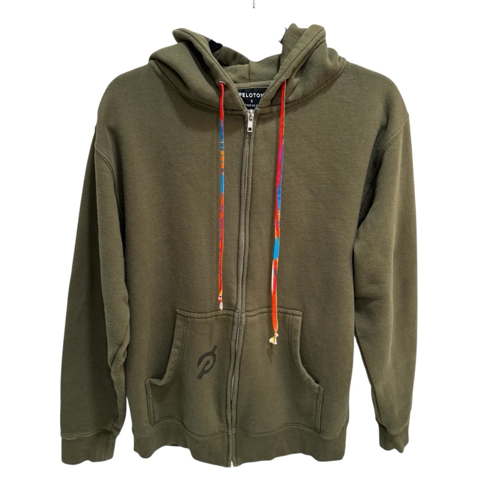 Peloton Full Zip Hoodie Sweatshirt Mens M Black History Month Green Unisex